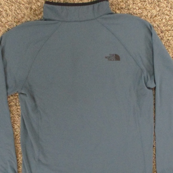 The North‎ Face Sweatshirt Men's Large Blue Borod 1/4 Zip Pullover Stretch - Picture 4 of 8